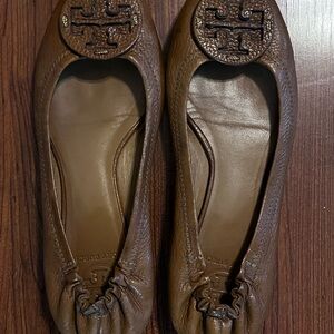 Tory Burch Brown Leather Flats